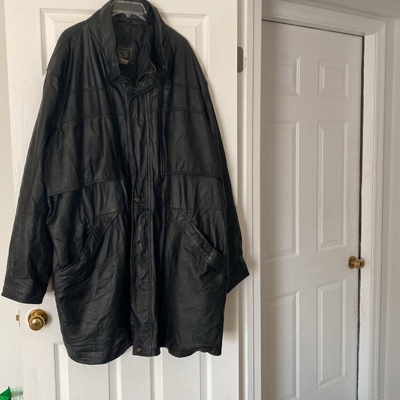 Men’s Black KS Leather Coat - Picture 2 of 7